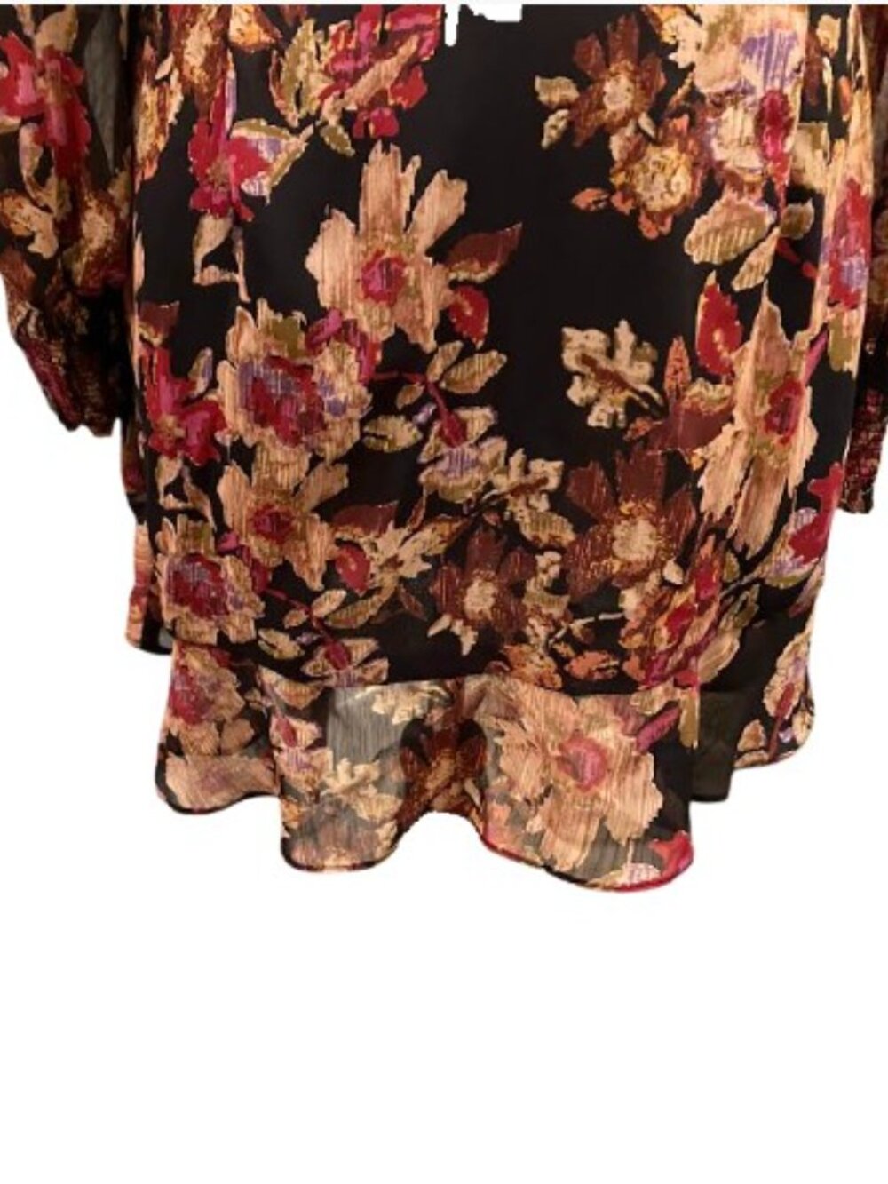 Dress Forum Floral Casual Wedding Guest Wrap Dress Size M EUC and FREE Necklace - Picture 7 of 16